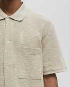 Norse Projects GUSTAV CROCHET JERSEY SHIRT Beige Mens Shortsleefe