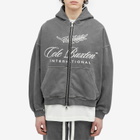 Cole Buxton Men's International Zip Hoodie in Washed Black