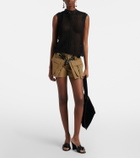 Isabel Marant Anee embellished leather wedge mules