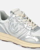Pinko Logo Sneakers With Silver Details Silver