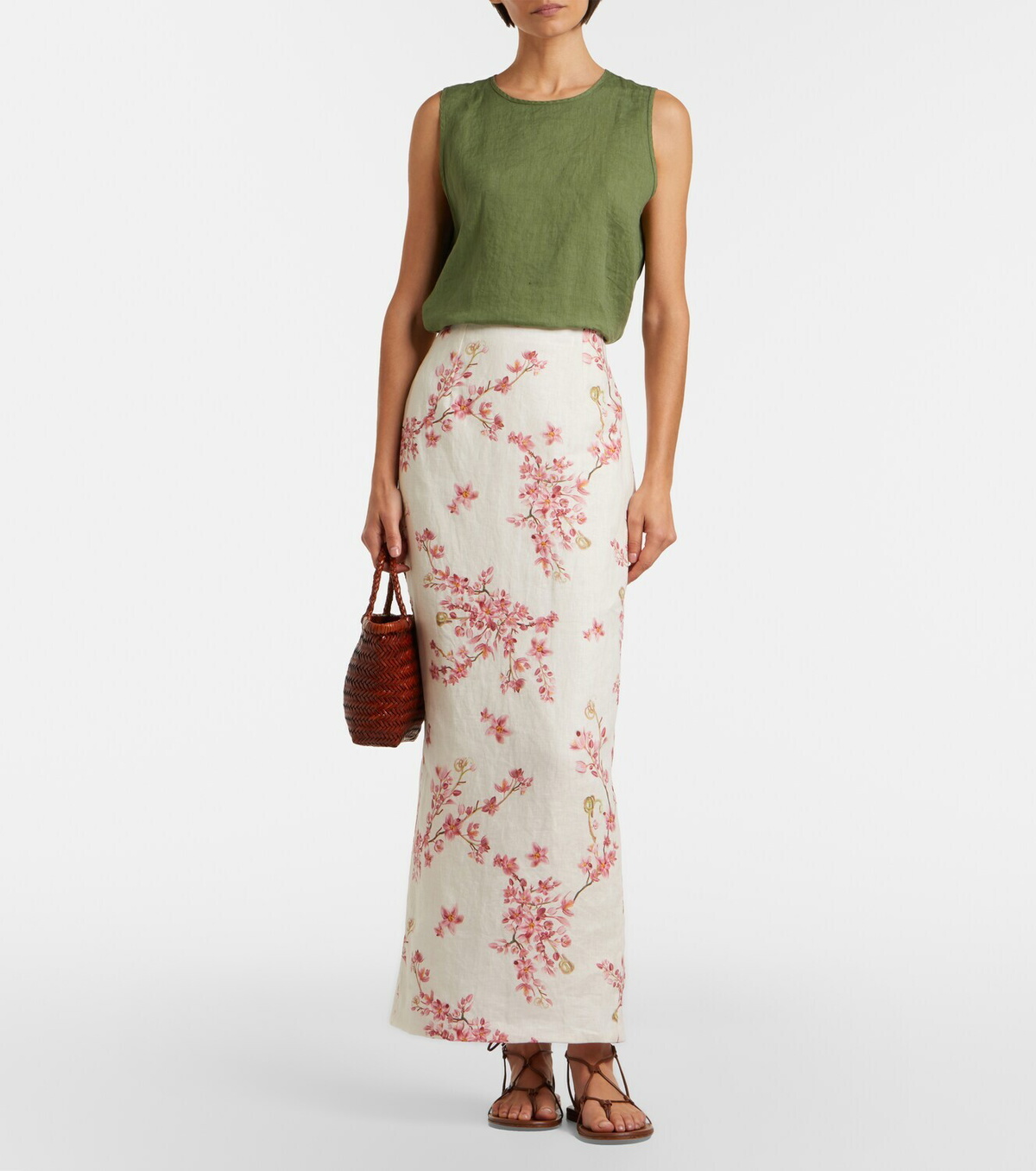 Agua by Agua Bendita Lirica Paraiso linen maxi skirt