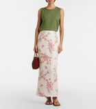 Agua by Agua Bendita Lirica Paraiso linen maxi skirt