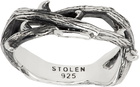 Stolen Girlfriends Club Silver Twisted Thorn Band Ring