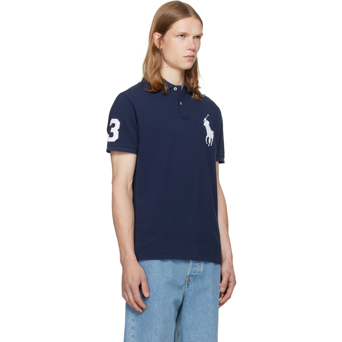 Polo Ralph Lauren Navy Big Pony Mesh Polo