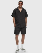 Oas Nearly Black Porto Waffle Shorts Black - Mens - Casual Shorts