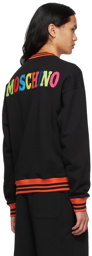 Moschino Black Varsity Teddy Bear Sweatshirt