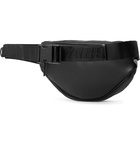 AMI - Logo-Appliquéd Pebble-Grain Leather Belt Bag - Black