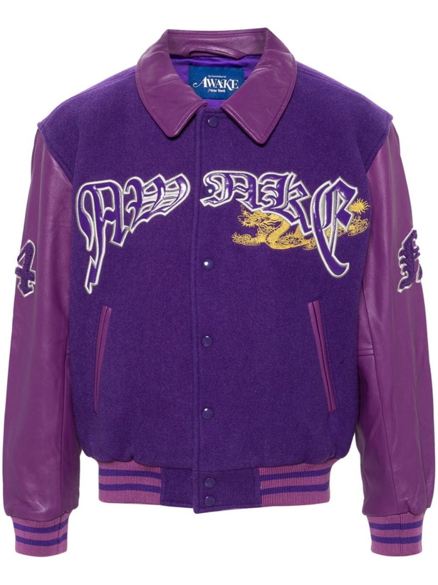 Photo: AWAKE NY - Dragon Embroidered Varsity Jacket