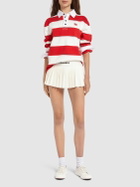 DSQUARED2 - Viscose Knit Logo Pleated Mini Skirt