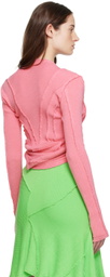 Talia Byre Pink Raw Cardigan
