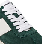 TOM FORD - Bannister Leather-Trimmed Suede Sneakers - Green