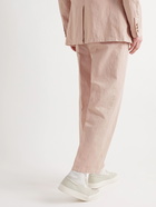 TOD'S - Garment-Dyed Cotton and Linen-Blend Trousers - Pink