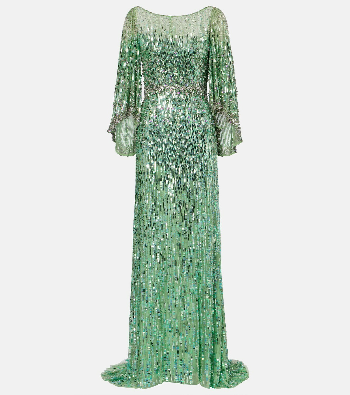 Jenny Packham Ines embellished sequined gown