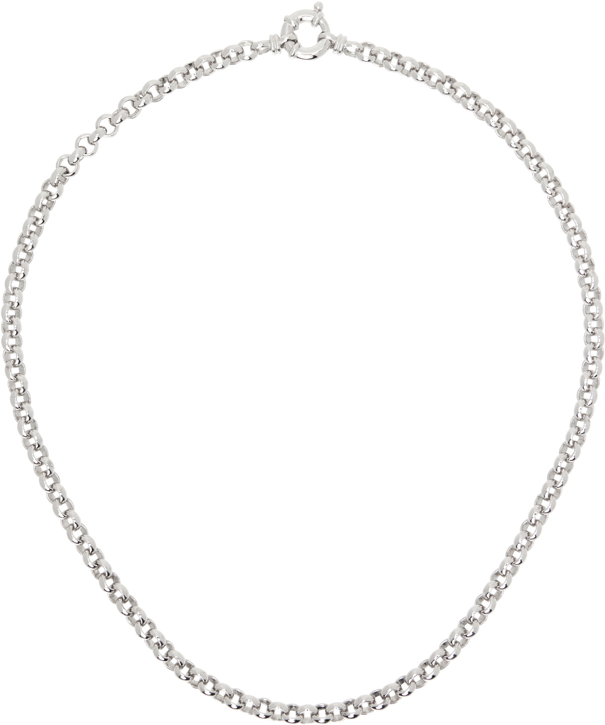 Tom Wood Silver Herringbone Chain Necklace Tom Wood