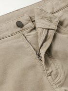 Purdey - Slim-Fit Straight-Leg Cotton-Blend Twill Trousers - Neutrals