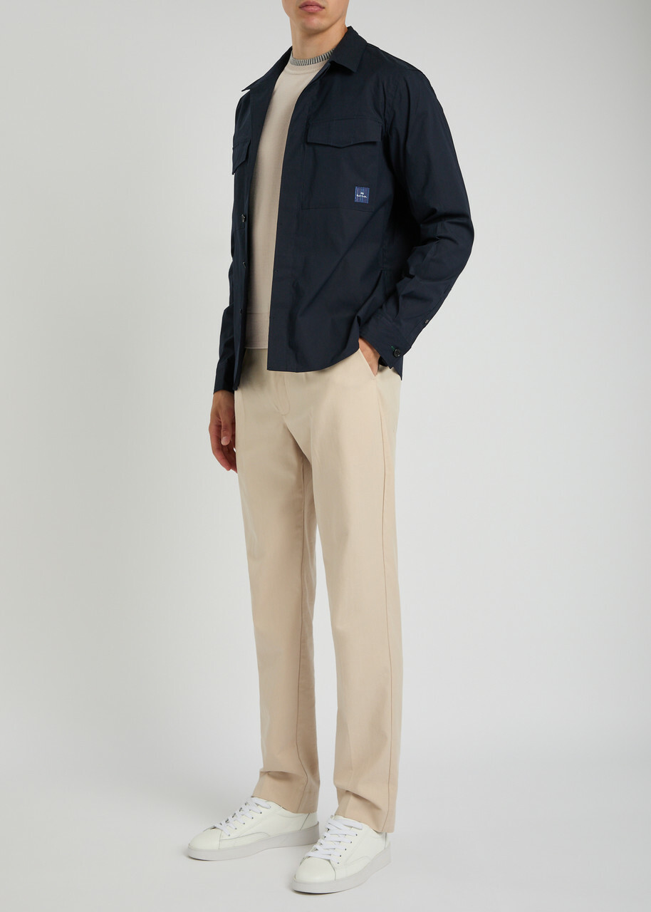 PS Paul Smith Logo-embroidered Wool Jumper Ecru