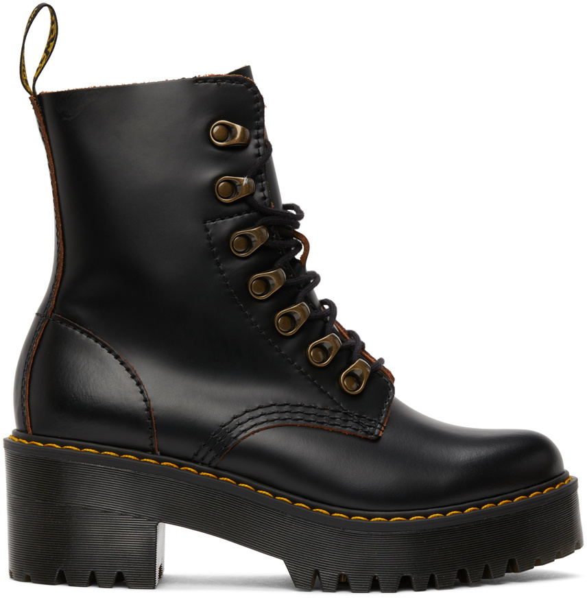 Dr. Martens Black Leona Boots
