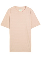 Oliver Spencer Conduit Striped Knit T-shirt Pink