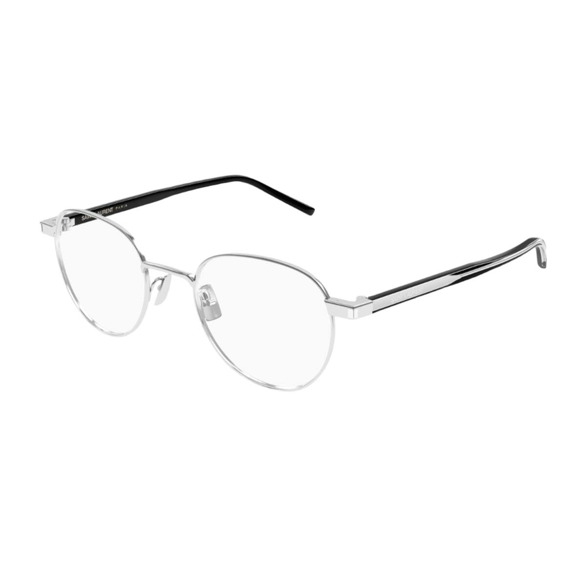 Saint Laurent Eyewear Saint Laurent Sl 781 Linea Corner Angle 001 Silver Crystal Black Glasses