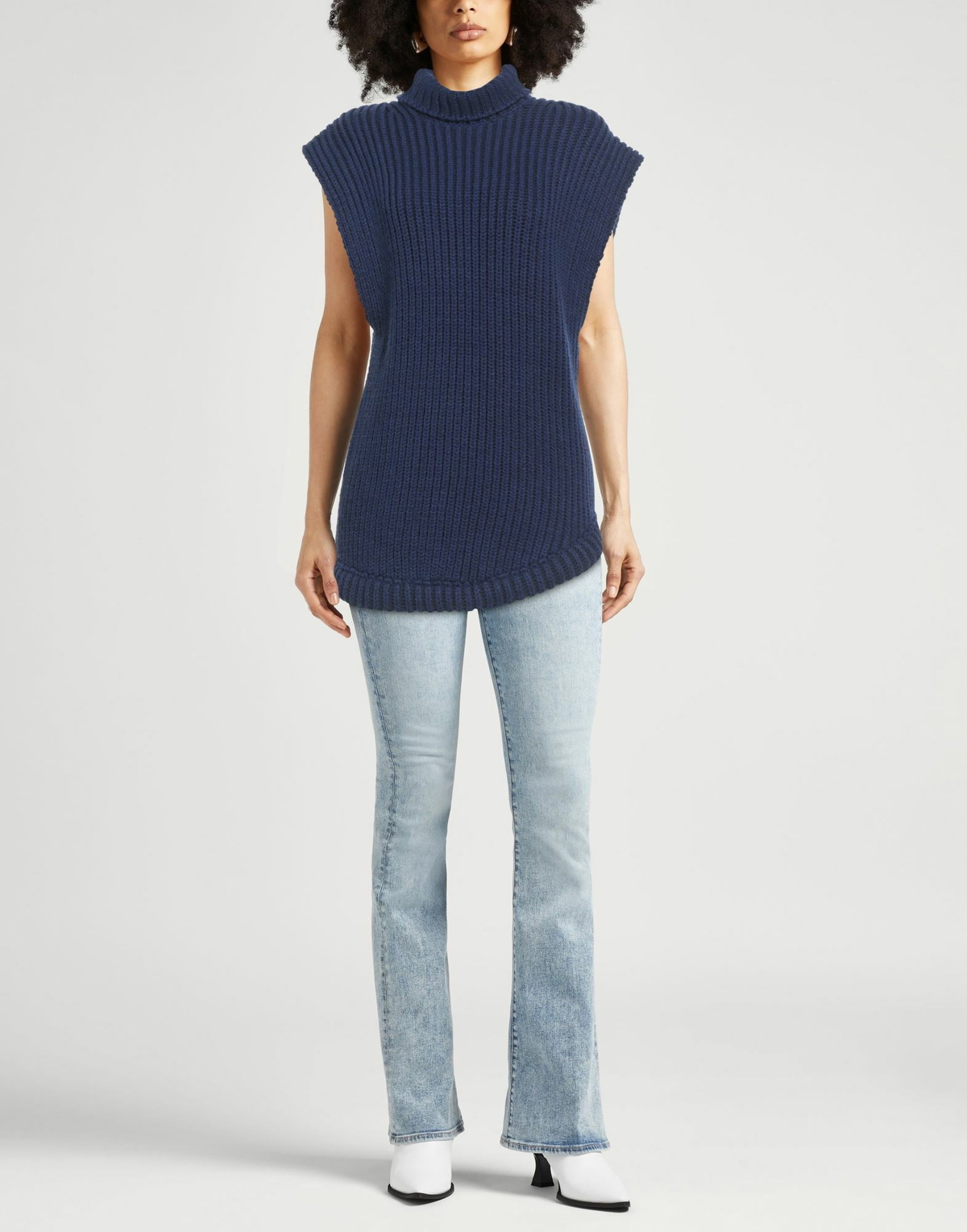 Victoria Beckham Womens Turtleneck in Navy