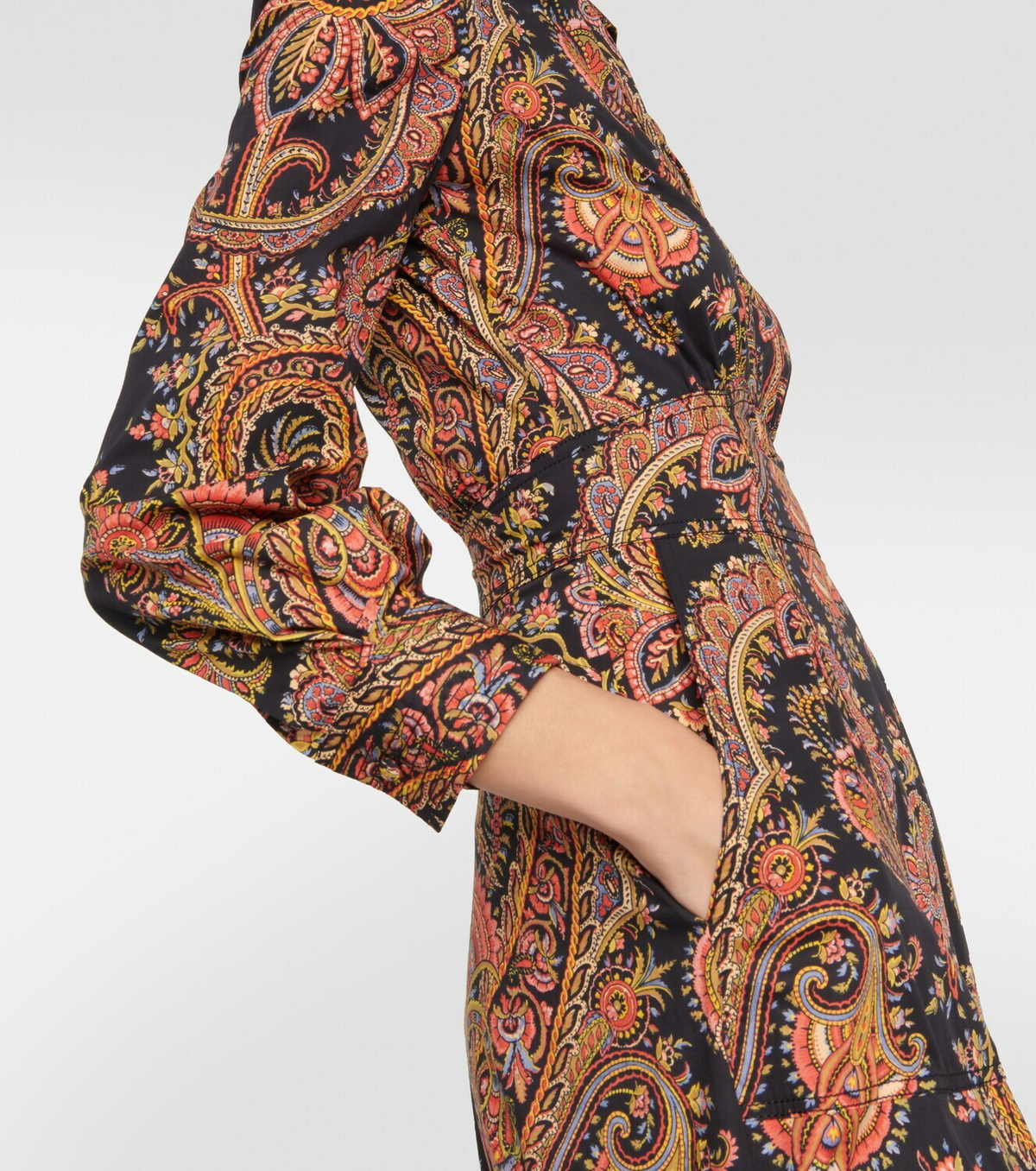 【関税&送料込】Etro Cotton Chemise Dress With Paisley Print ETRO paisley-print Cotton Shirt Dress | White | FARFETCH