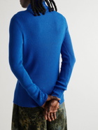 Acne Studios - Kermeer Slim-Fit Ribbed-Knit Zip-Up Cardigan - Blue