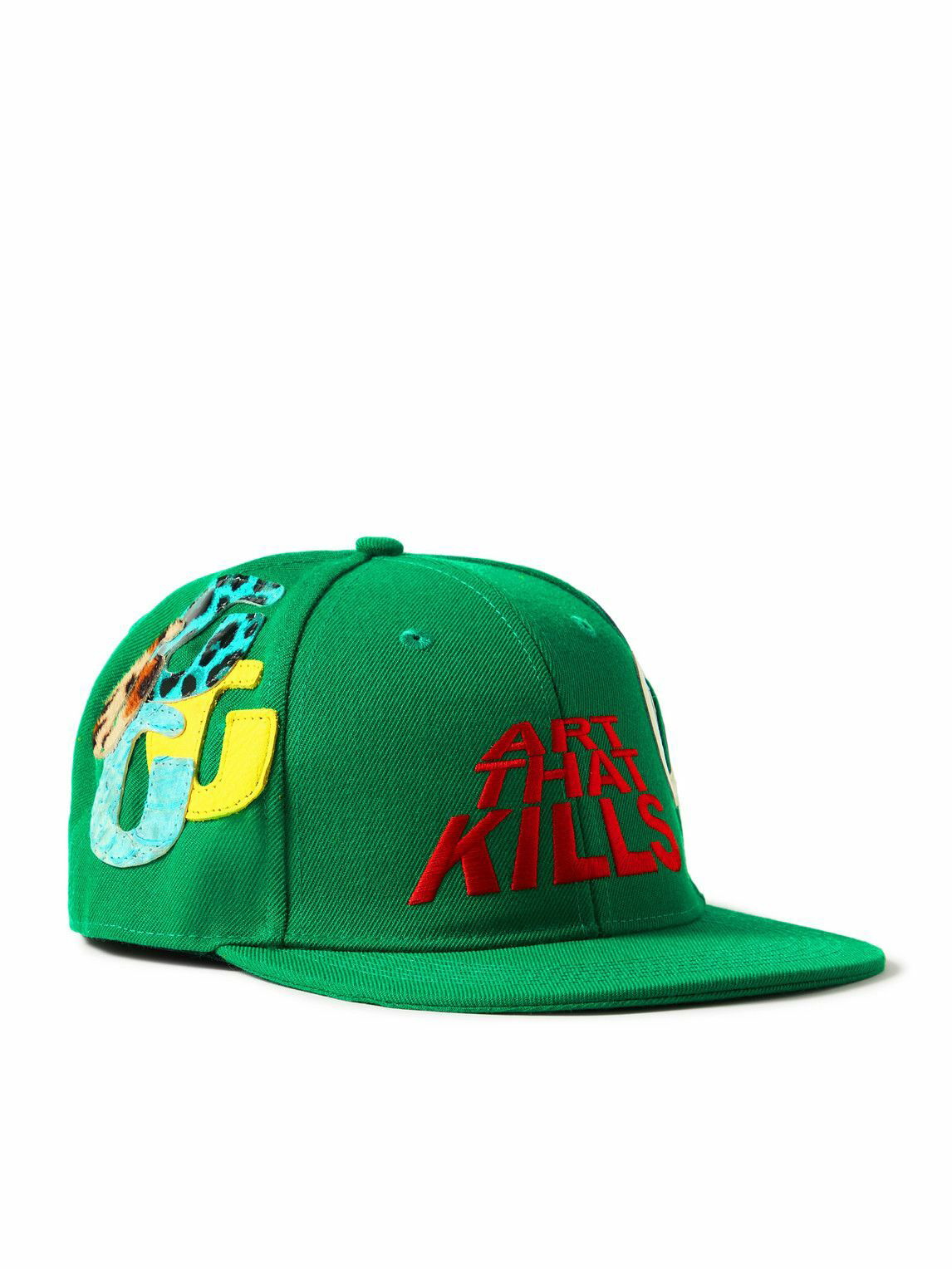 Photo: Gallery Dept. - ATK G-Patch Embellished Cotton-Twill Baseball Cap - Green