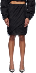 We11done Black Layered Miniskirt