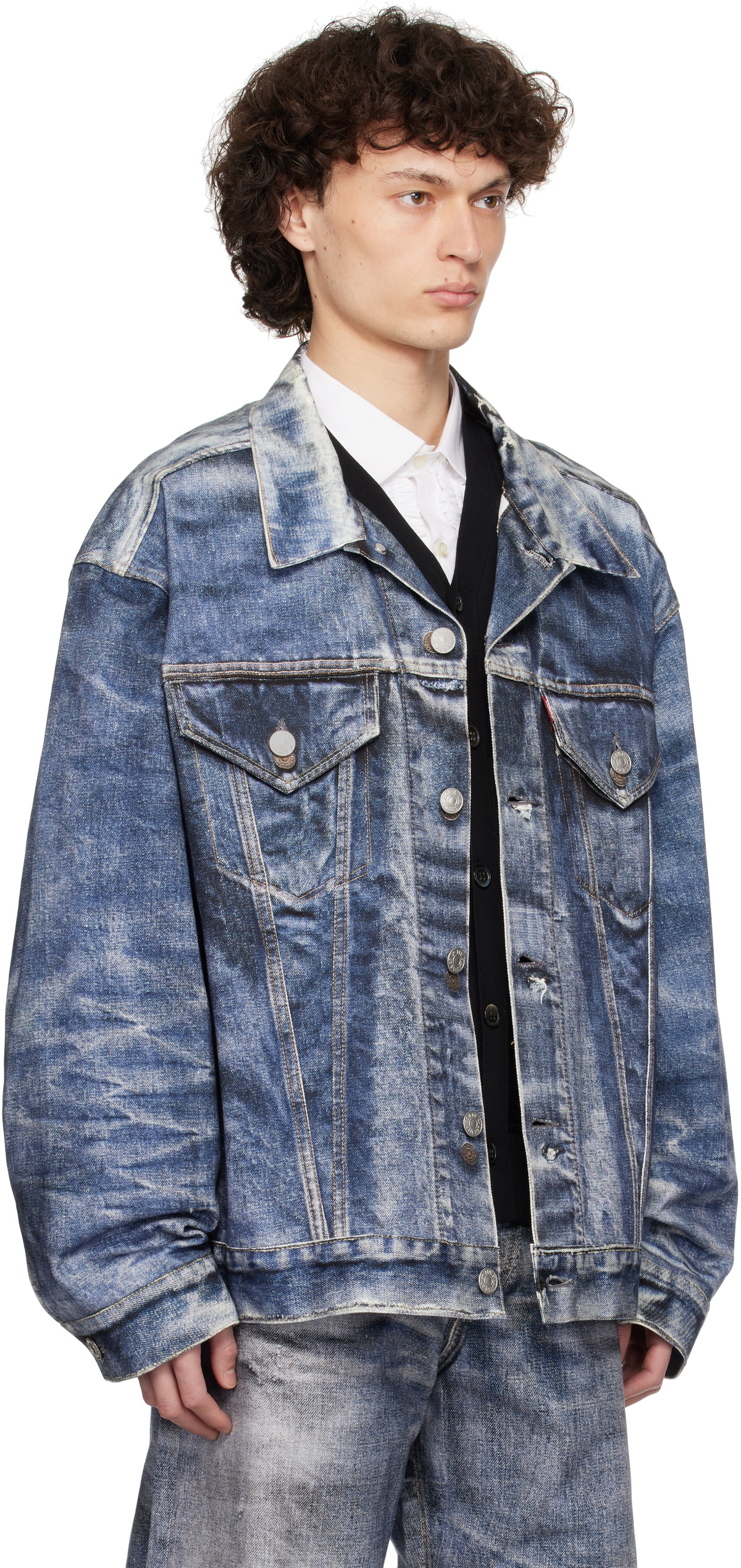 Junya Watanabe Navy Levi's Edition Cotton Twill Inkjet Print
