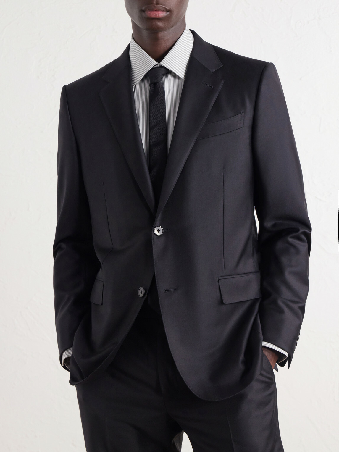 Zegna - Merino Wool-Twill Suit - Black