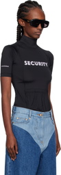 Pushbutton Black 'Security' Pocket Turtleneck