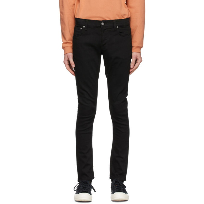 Photo: Nudie Jeans Black Tight Terry Jeans