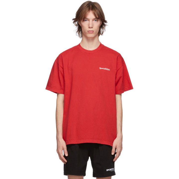 Photo: Sporty and Rich Red Drink More Water T-Shirt