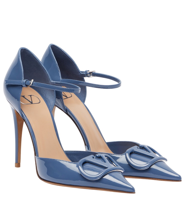 Photo: Valentino Garavani D'Orsay VLogo patent leather pumps