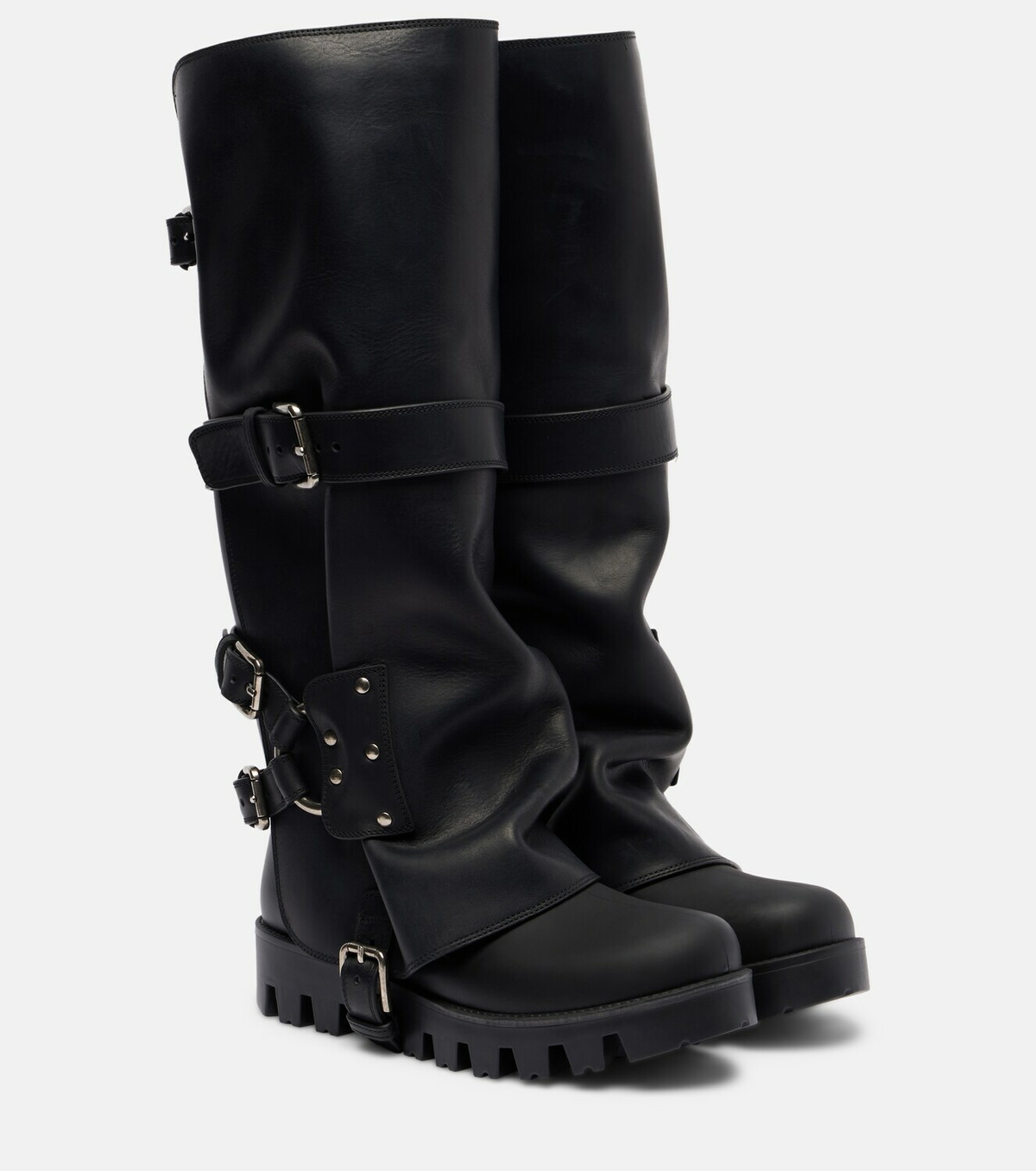 Dolce&Gabbana Leather biker boots