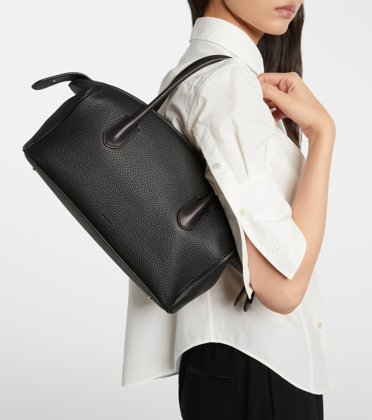 The Row Leather duffel bag