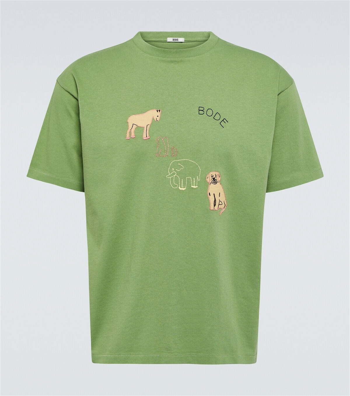 Bode Tiny Zoo appliqué cotton T-Shirt Bode