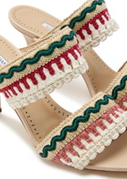 Manolo Blahnik Mabecomu 90 Woven-strap Leather Sandals Multicoloured
