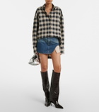 The Attico Lea croc-effect leather knee-high boots