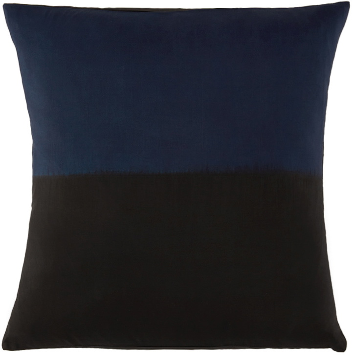 Photo: Studio Variously Blue & Black Aakar Mor Silk Pillow