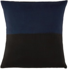 Studio Variously Blue & Black Aakar Mor Silk Pillow