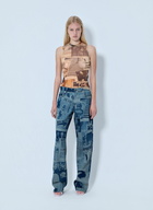 Jean Paul Gaultier Mesh Printed Journal Tank Top