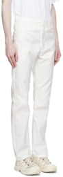 Kanghyuk White Polyester Trousers