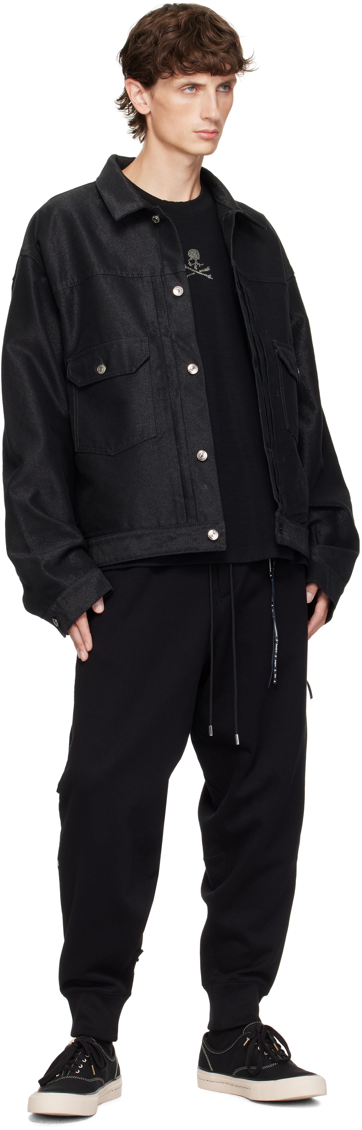 mastermind JAPAN Black Puzzle Denim Jacket
