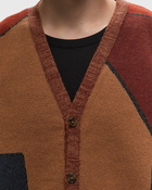 By Parra Your Stupid Shed Knitted Cardigan Brown Zippers & Cardigans