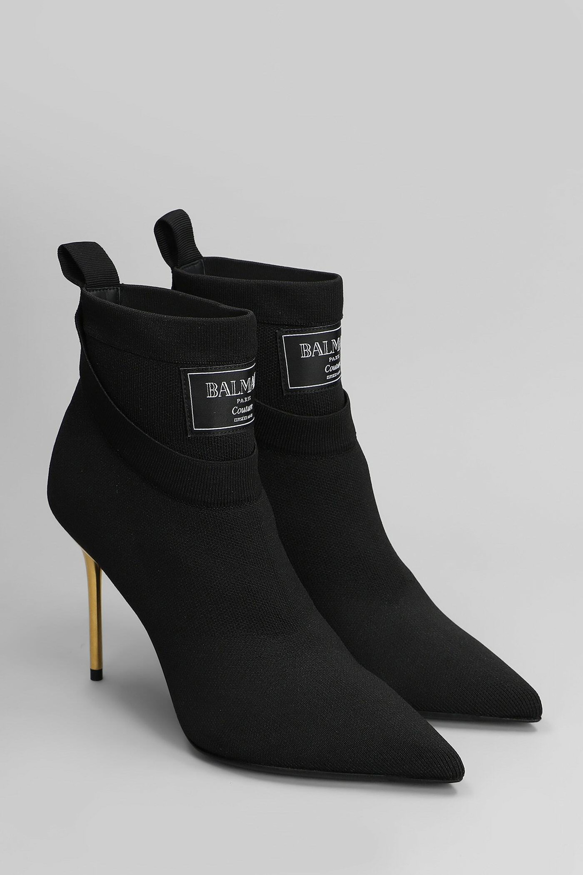 Balmain Ankle Boot High Heels Ankle Boots In Black Cotton Balmain