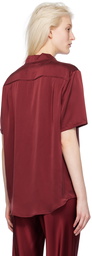 Silk Laundry Red Boyfriend Shirt