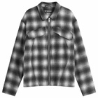 Han Kjobenhavn Men's Padded Check Overshirt in Dark Grey