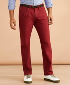 Brooks Brothers Men's Garment-Dyed Five-Pocket Jeans | Burgundy