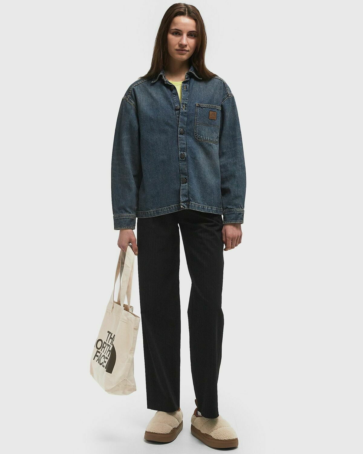 【Carhartt】W LOVILIA SHIRT JAC R5054 Carhartt WIP Lovilia Denim Shirt | Blue | FARFETCH